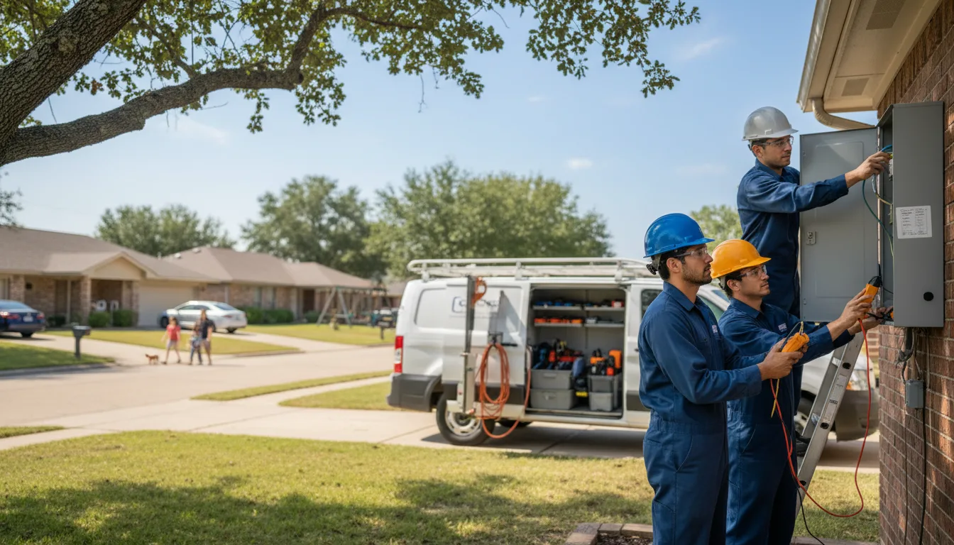 Certified electrician providing emergency electrical services in La Feria, TX